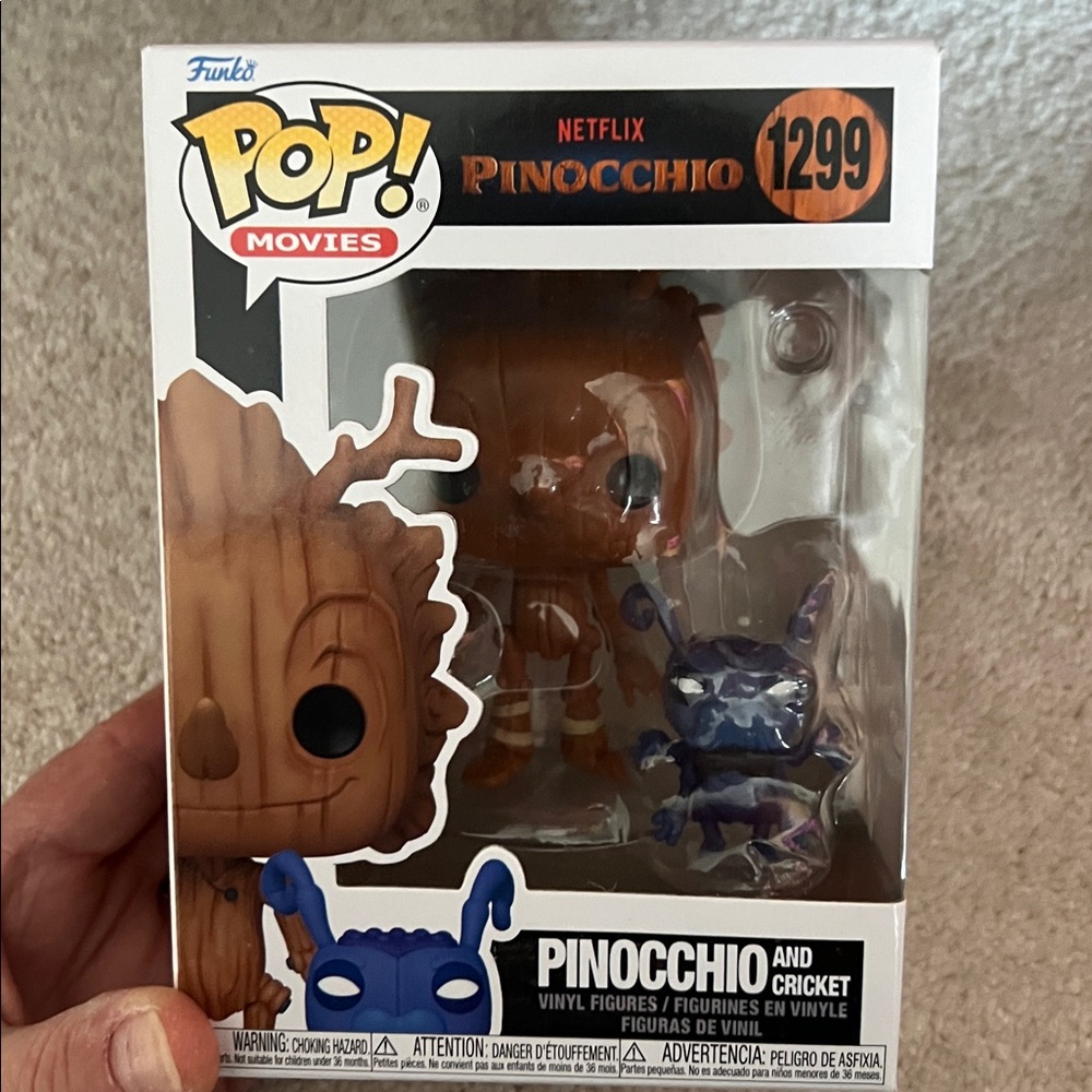 Funko Pop Pinocchio and Cricket Vinyl Set - Brown and Blue - NWT - NIB